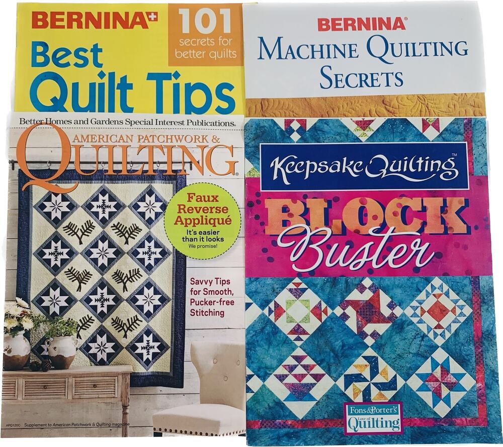 Quilting Book Flyers Lot Of 4 Machine Block Busters Pattern Tips Fons & Porter